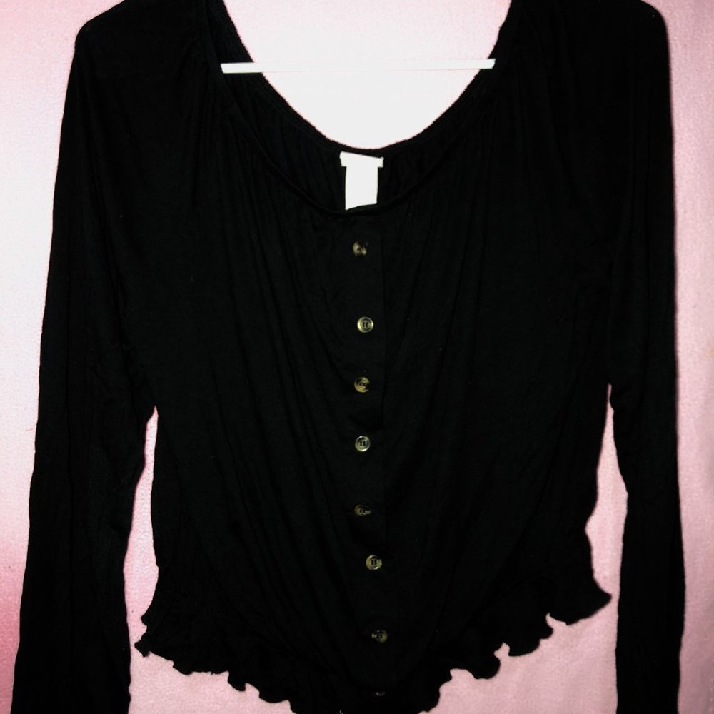 Off the shoulder black top